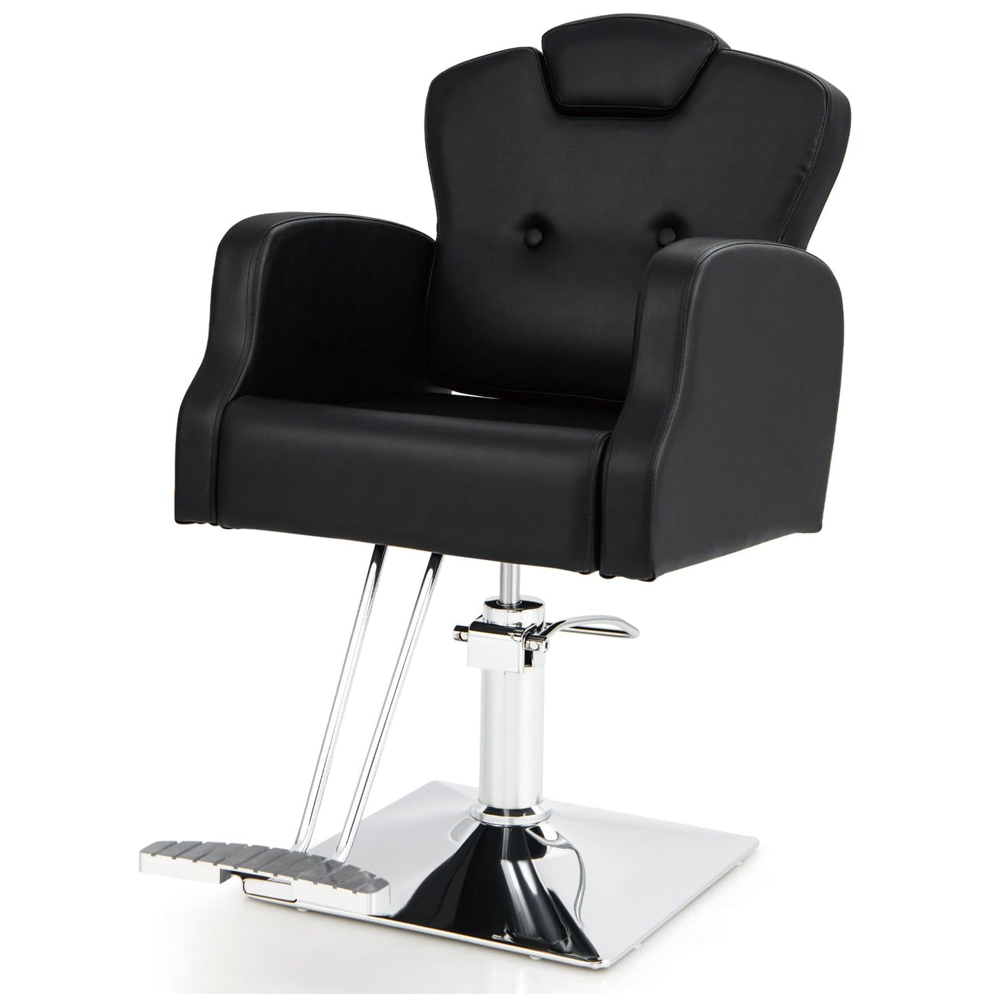 S AFSTAR Hydraulic Barber Chair, 360 Degrees Rolling Swivel Salon Chairs w/Adjustable Headrest & Seat Height, Durable Hydraulic Pump, 330 LBS Load Capacity, Beauty Spa Chair Hair Salon Chair