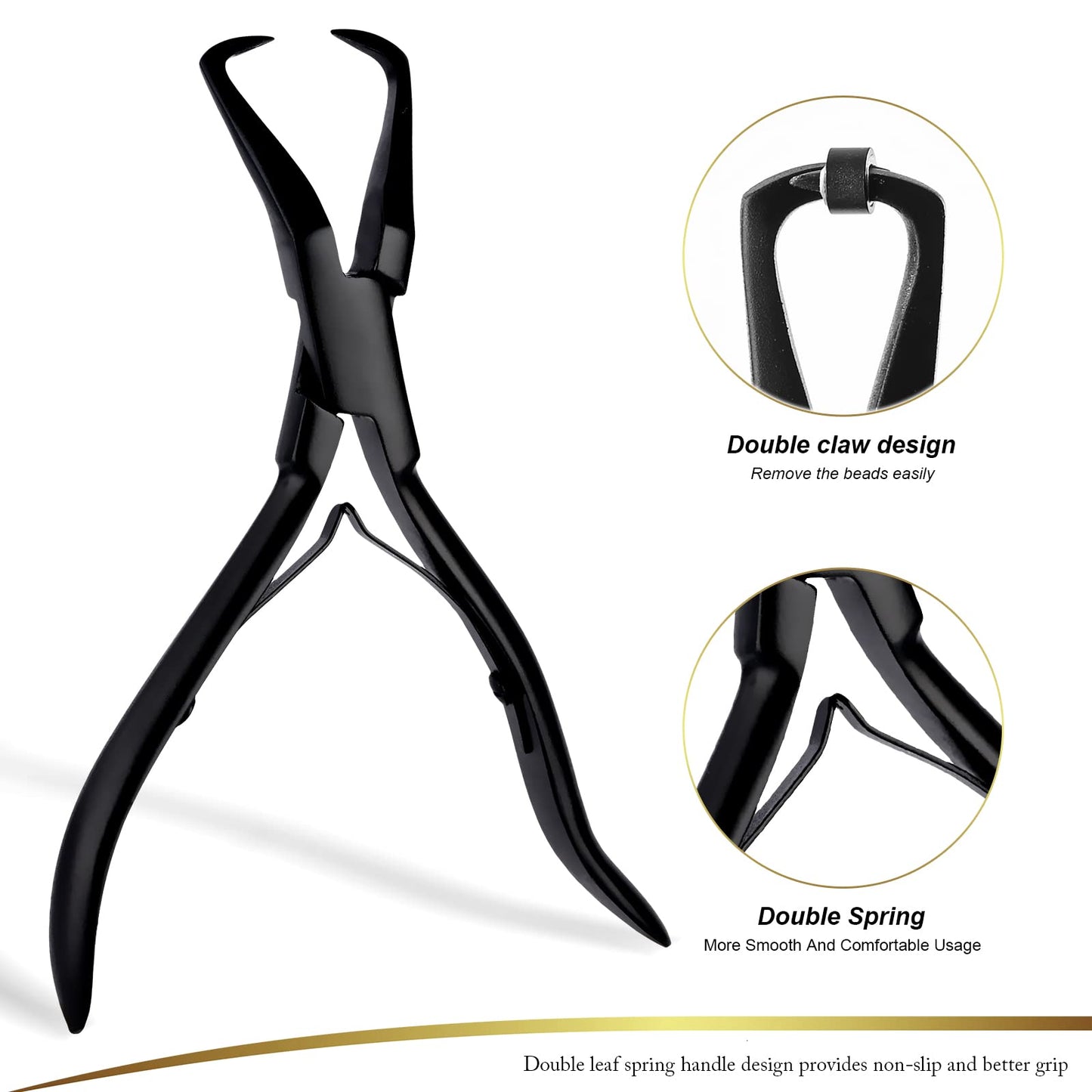 EHDIS Tape in Hair Extensions Pliers Stainless Steel Flat Surface Extensions Tape Sealing Clamp Pliers Tool (Type A)