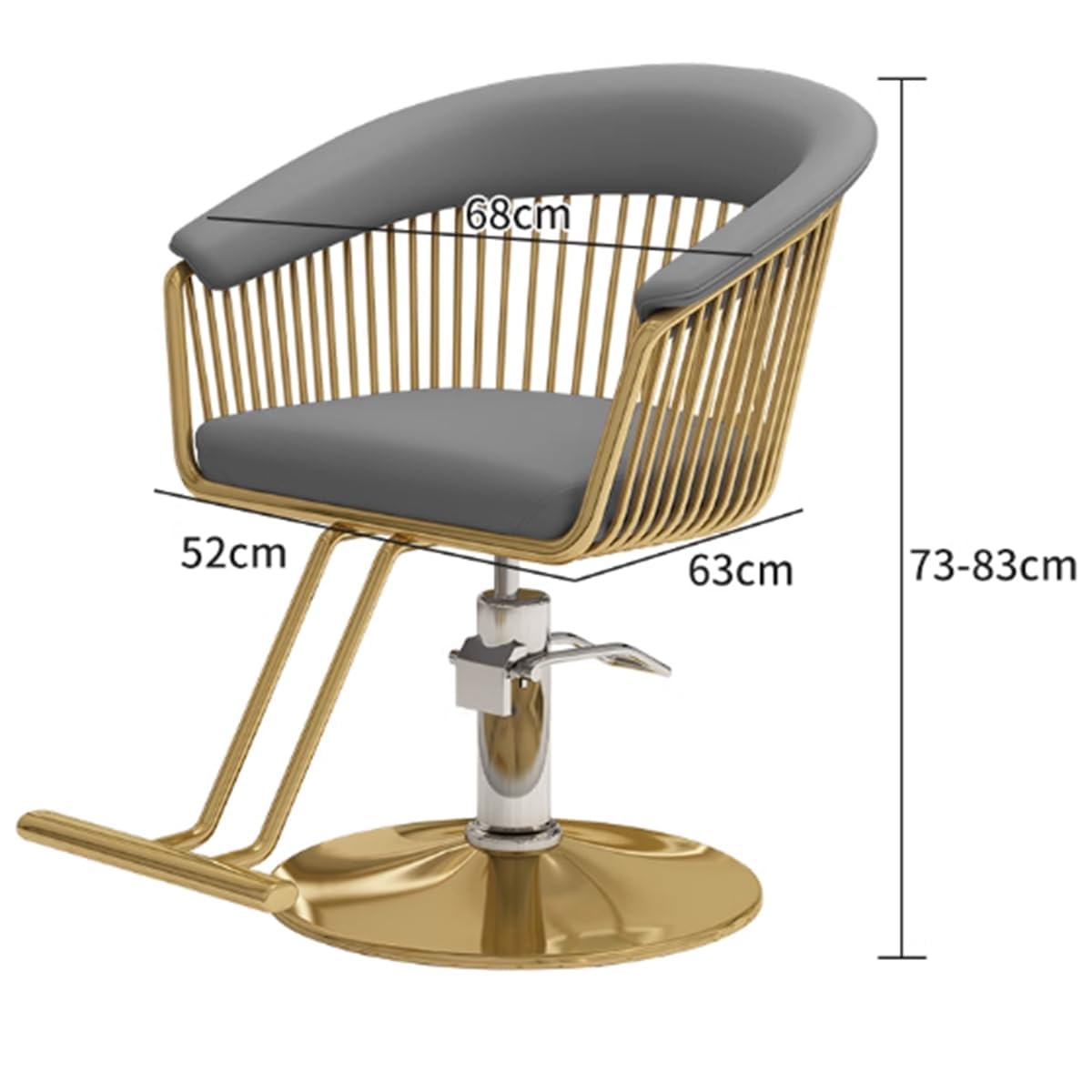 OSmari Salon Chair Heavy Duty for Stylist,Barber 360 Degree Swivel, Hydraulic Pump Hair Cutting, Beauty Spa Styling Hairdressing Tattoo Equipment,Black