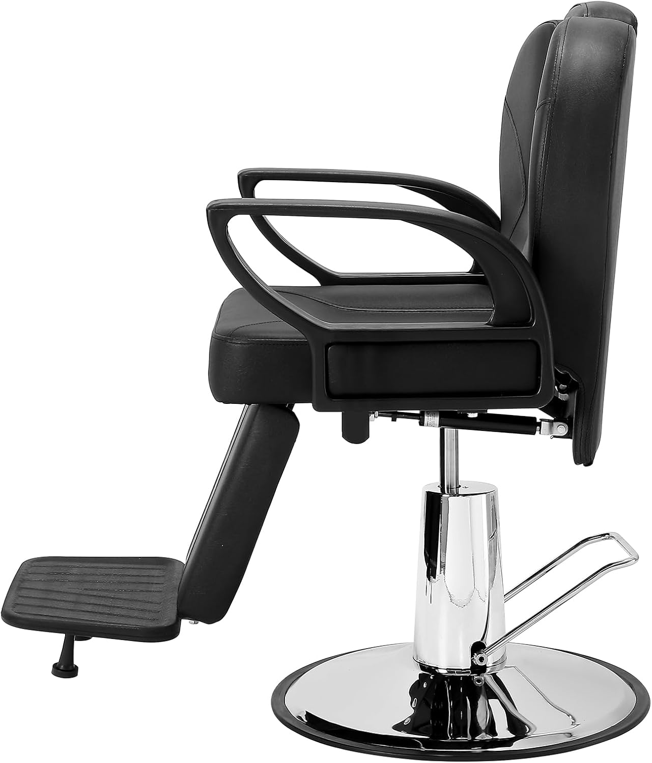 VEVOR Salon Chair, Hydraulic Recliner Barber Chair for Hair Stylist, 360 Degrees Swivel 90°-130° Reclining Salon Chair for Beauty Spa Shampoo, Max Load Weight 330 lbs, Black