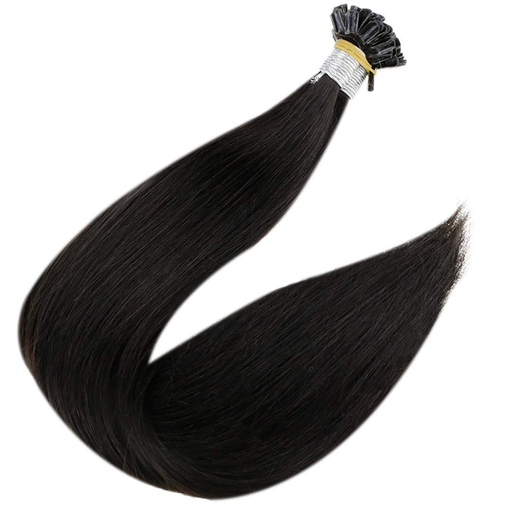Full Shine Cold Fusion Prebonded Human Hair Extensions with Microbeads Color 18 Ash Blonde Highlighted 613 Blonde Micro Link Straight Hair 22 Inch Natural Hair Extensions for Women 50 Strands