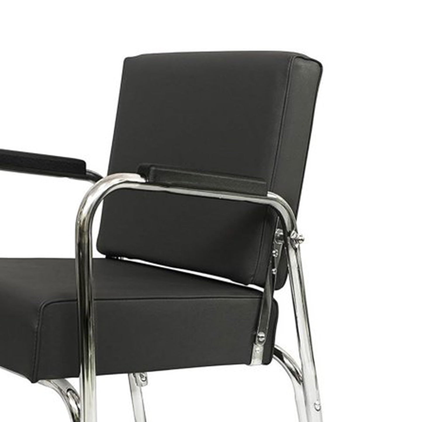 Chromium 'Ella' Professional Auto Recline Shampoo Chair [5028] by PureSana, Premium Vinyl Material, High Density Foam Cushions and Durable Steel Construction.