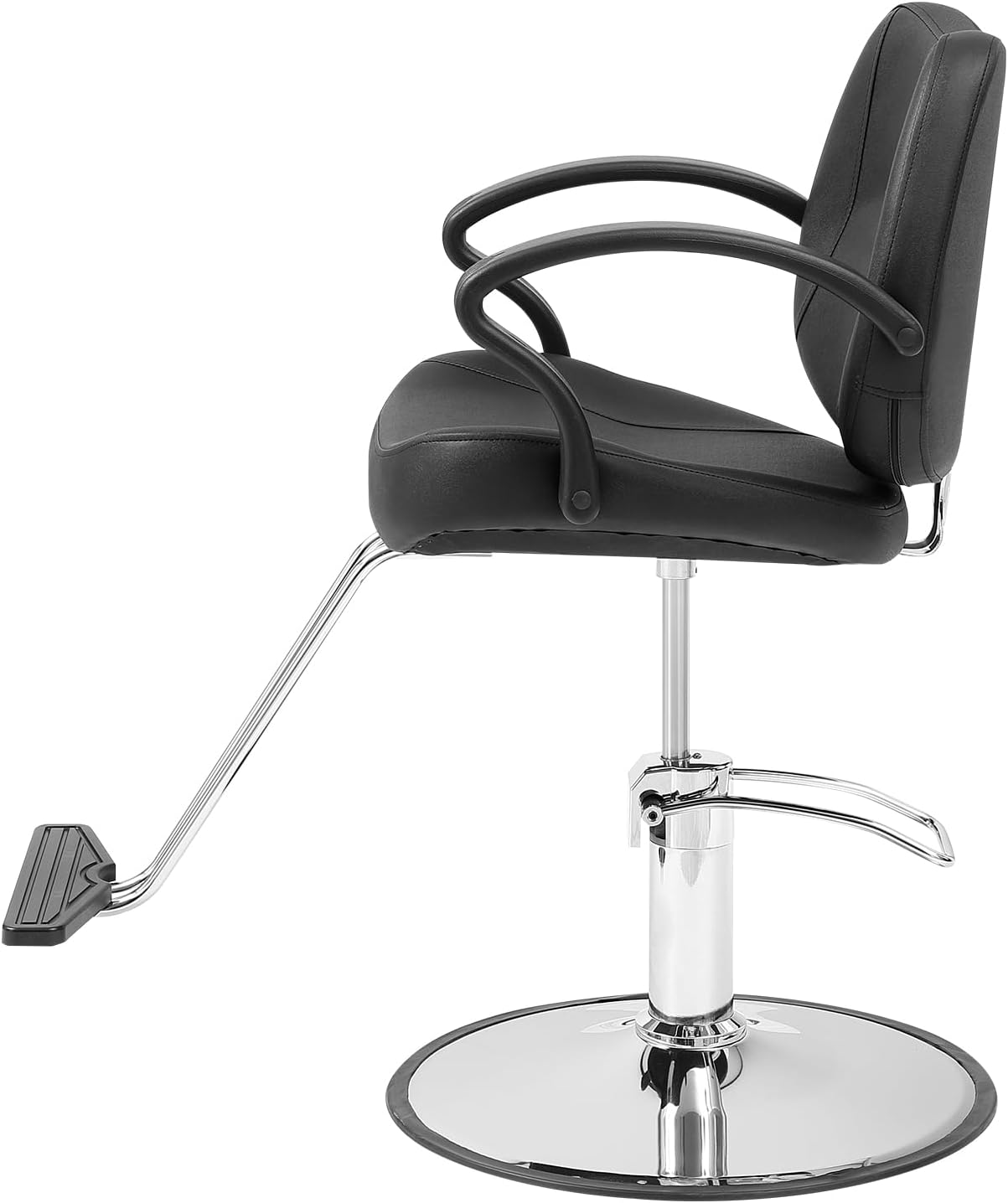 VEVOR Salon Chair, Barber Chair for Hair Stylist, Styling Chair with Heavy Duty Hydraulic Pump, 360° Swivel Hair Salon Chair with Footrest for Beauty Spa Shampoo, Max Load Weight 330 lbs, Black