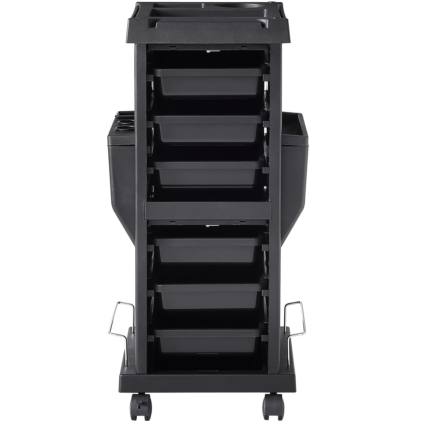 VEVOR Ultimate Salon Trolley Cart, Lockable Beauty Salon Cart for Stylist with 6 Removable Drawers & Tool Holder, Plastic Hairdressing Rolling Cart with Lockable Wheels for Beauty SPA Barber