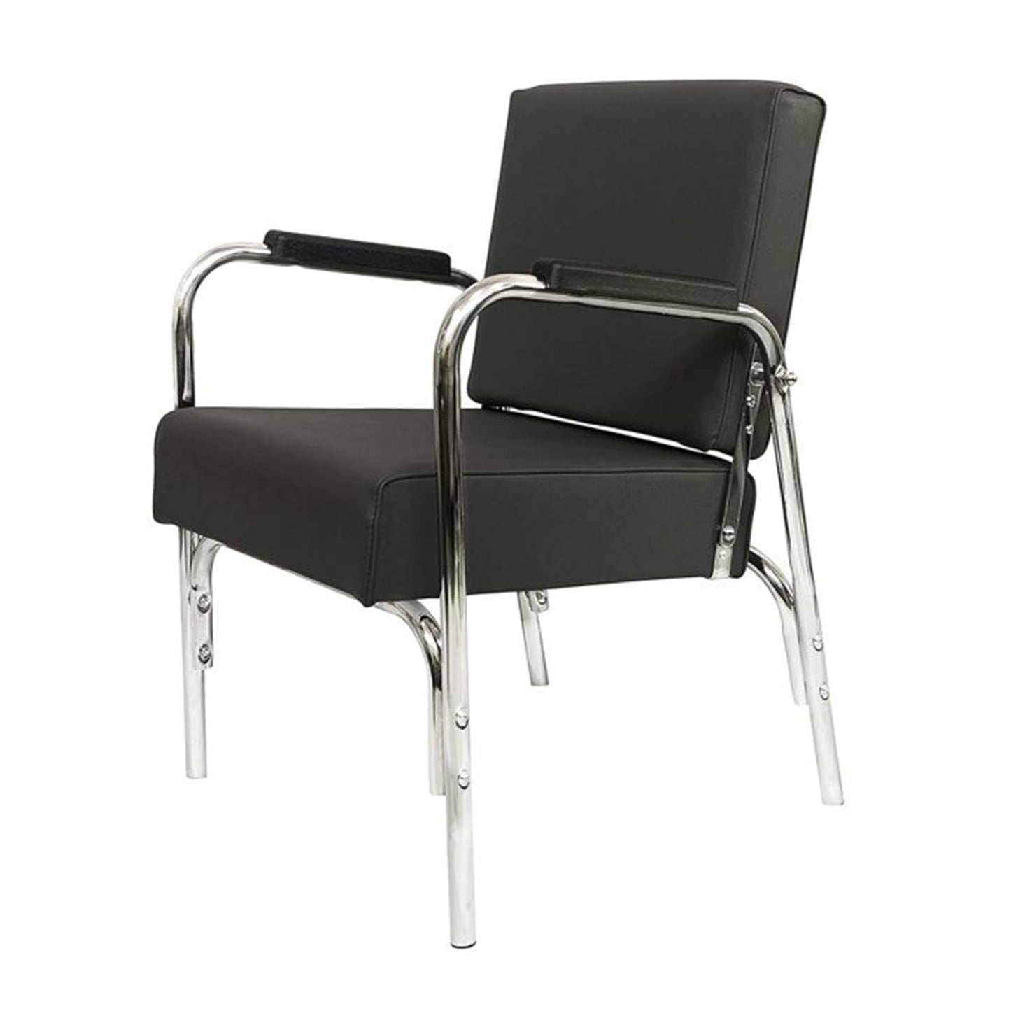 Chromium 'Ella' Professional Auto Recline Shampoo Chair [5028] by PureSana, Premium Vinyl Material, High Density Foam Cushions and Durable Steel Construction.
