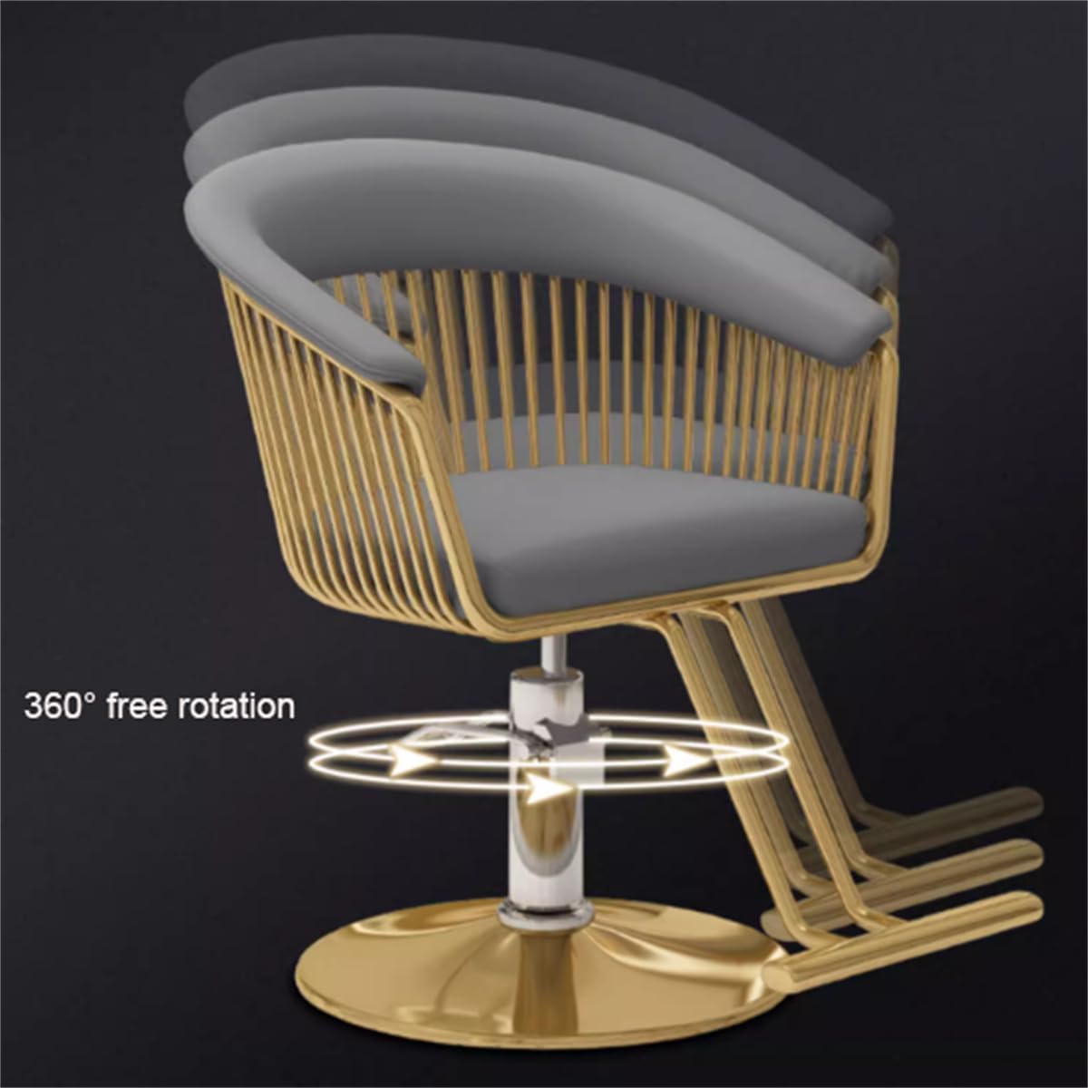 OSmari Salon Chair Heavy Duty for Stylist,Barber 360 Degree Swivel, Hydraulic Pump Hair Cutting, Beauty Spa Styling Hairdressing Tattoo Equipment,Black