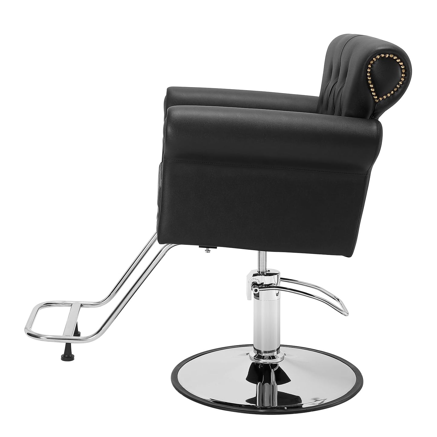 VEVOR Salon Chair, Barber Chair for Hair Stylist, Styling Chair with Heavy Duty Hydraulic Pump, 360° Swivel Hair Salon Chair with Footrest for Beauty Spa Shampoo, Max Load Weight 330 lbs, Black