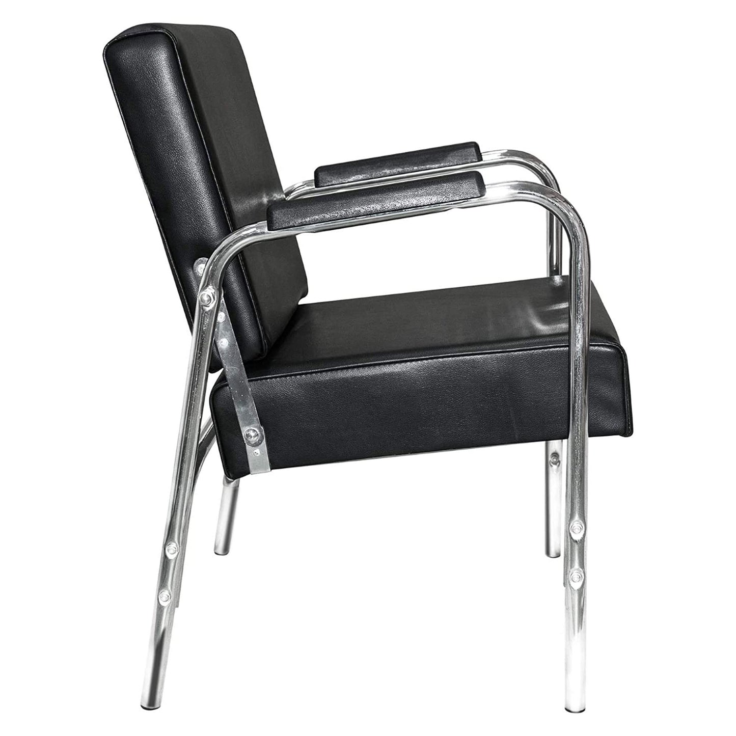 Chromium 'Ella' Professional Auto Recline Shampoo Chair [5028] by PureSana, Premium Vinyl Material, High Density Foam Cushions and Durable Steel Construction.