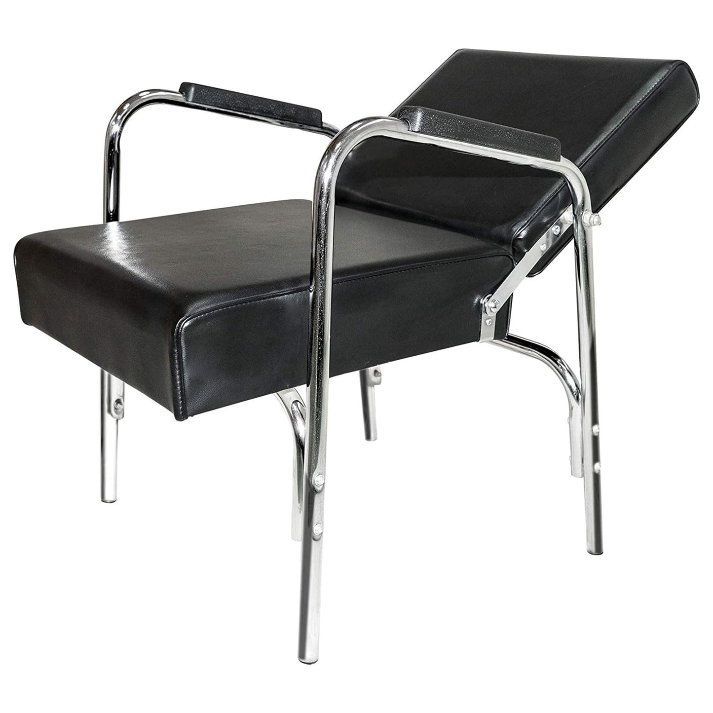 Chromium 'Ella' Professional Auto Recline Shampoo Chair [5028] by PureSana, Premium Vinyl Material, High Density Foam Cushions and Durable Steel Construction.