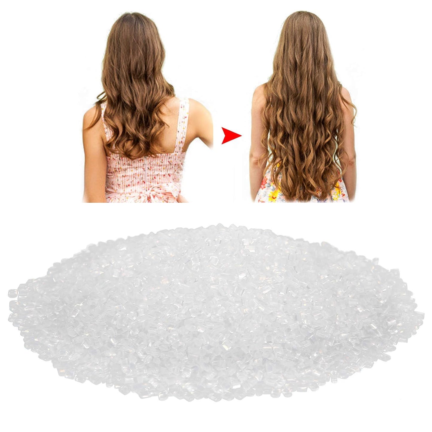 100g Hair Treatment, Hair Extensions, Hair Glue, Hair Bonding Glue Clear Granule Beads Hair Extension Granule Hot Extension Glue Bead Accessory