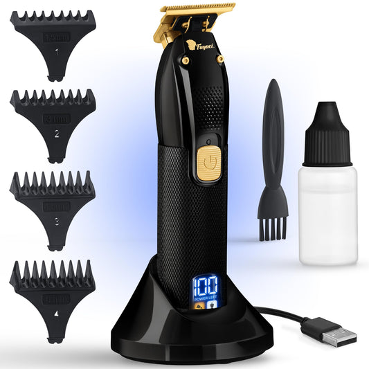 Fagaci Cordless Trimmers for Barbers - Turbo Power with Precise Cutting, Hair Liners for Men Clippers, T-Blade Trimmer for Men, Professional Zero Gapped Hair Trimmer for Men, T-Outliner Barber Trimmer
