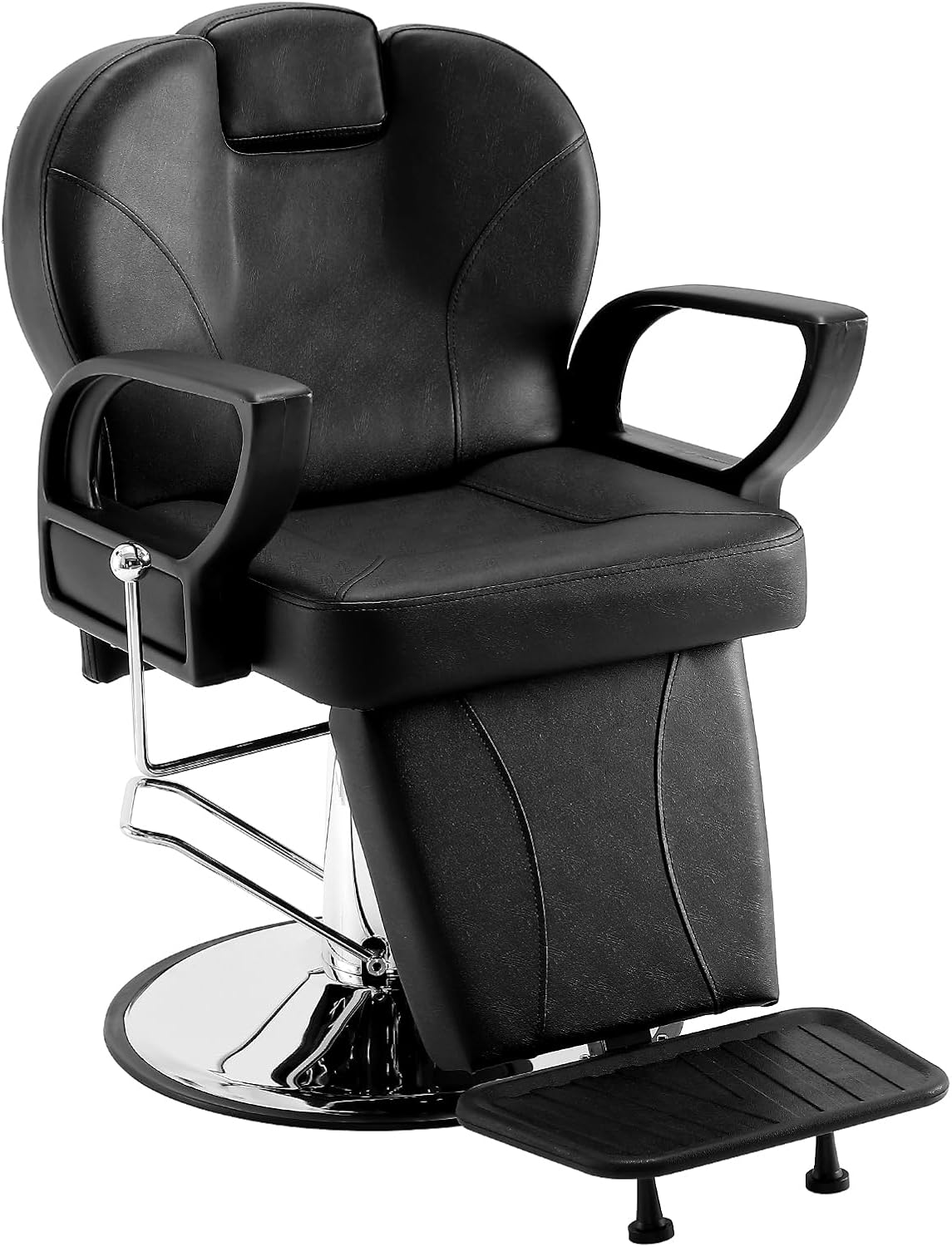 VEVOR Salon Chair, Hydraulic Recliner Barber Chair for Hair Stylist, 360 Degrees Swivel 90°-130° Reclining Salon Chair for Beauty Spa Shampoo, Max Load Weight 330 lbs, Black