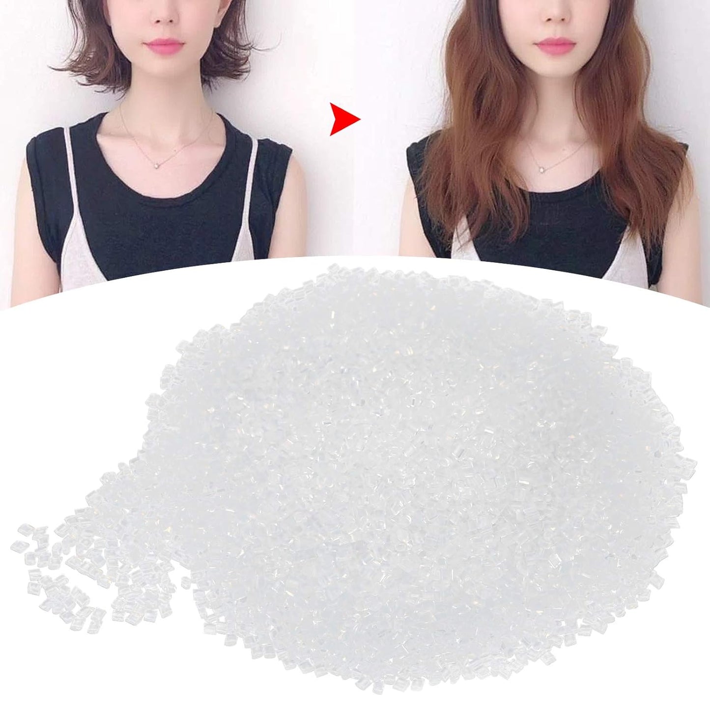 100g Hair Treatment, Hair Extensions, Hair Glue, Hair Bonding Glue Clear Granule Beads Hair Extension Granule Hot Extension Glue Bead Accessory