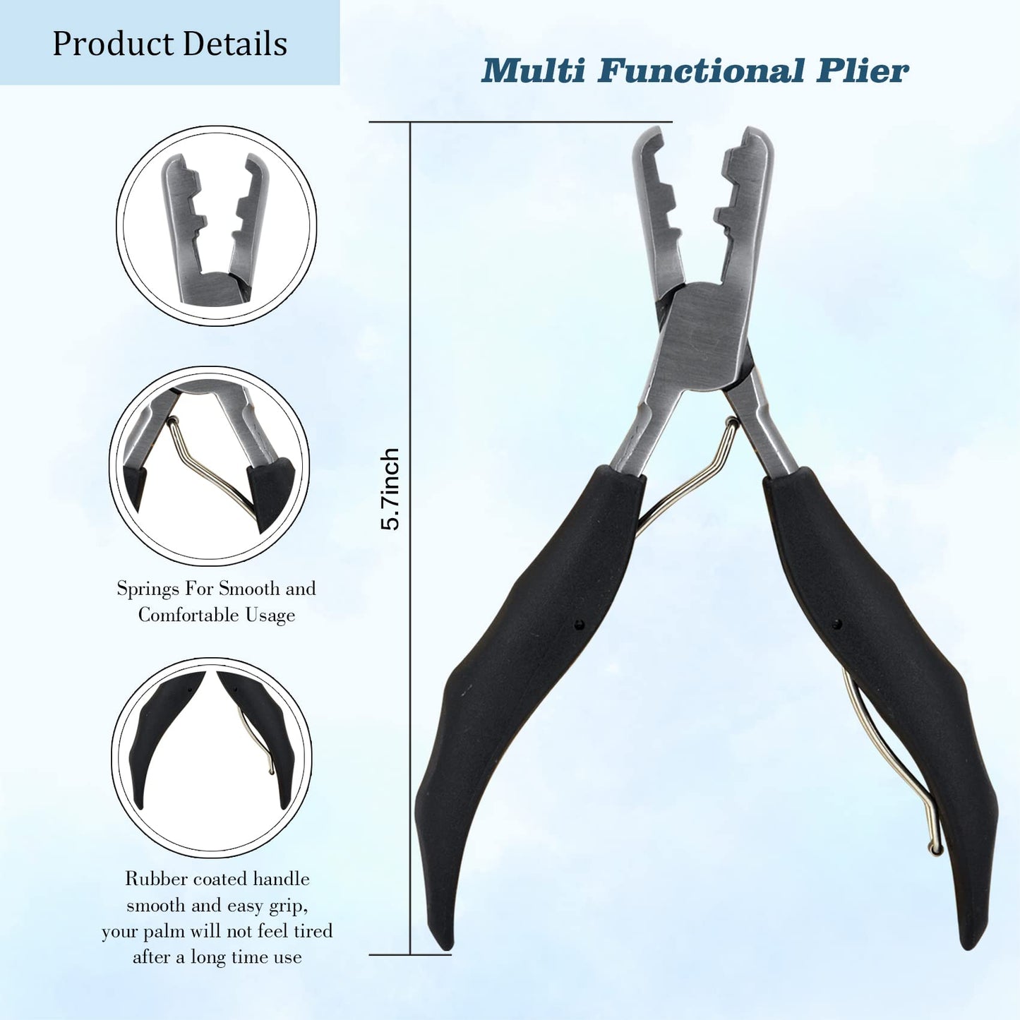 Fusion Hair Extension Crusher Hair Extension Remove Tool for Keratin Hair Extensions Microlink Beads Tool