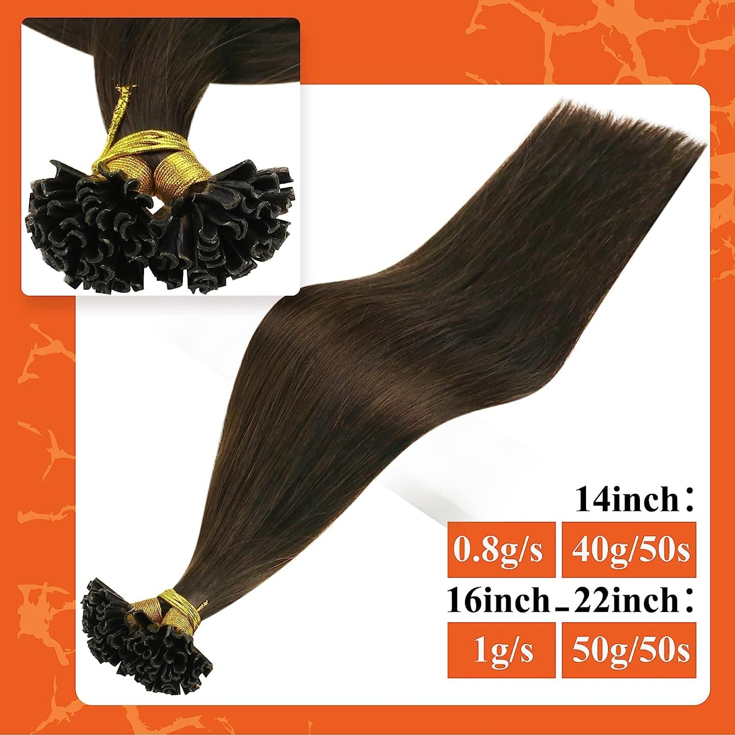 Full Shine Cold Fusion Prebonded Human Hair Extensions with Microbeads Color 18 Ash Blonde Highlighted 613 Blonde Micro Link Straight Hair 22 Inch Natural Hair Extensions for Women 50 Strands