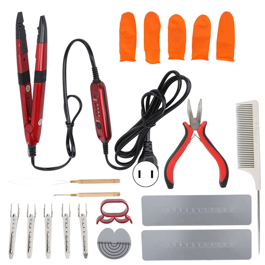 Fusion Hair Iron Tools Kit, Hair Extension Iron Constant Temperature Thermal Insulation Sheet Hair Extension Crochet Hair Extensions Tools(#2)