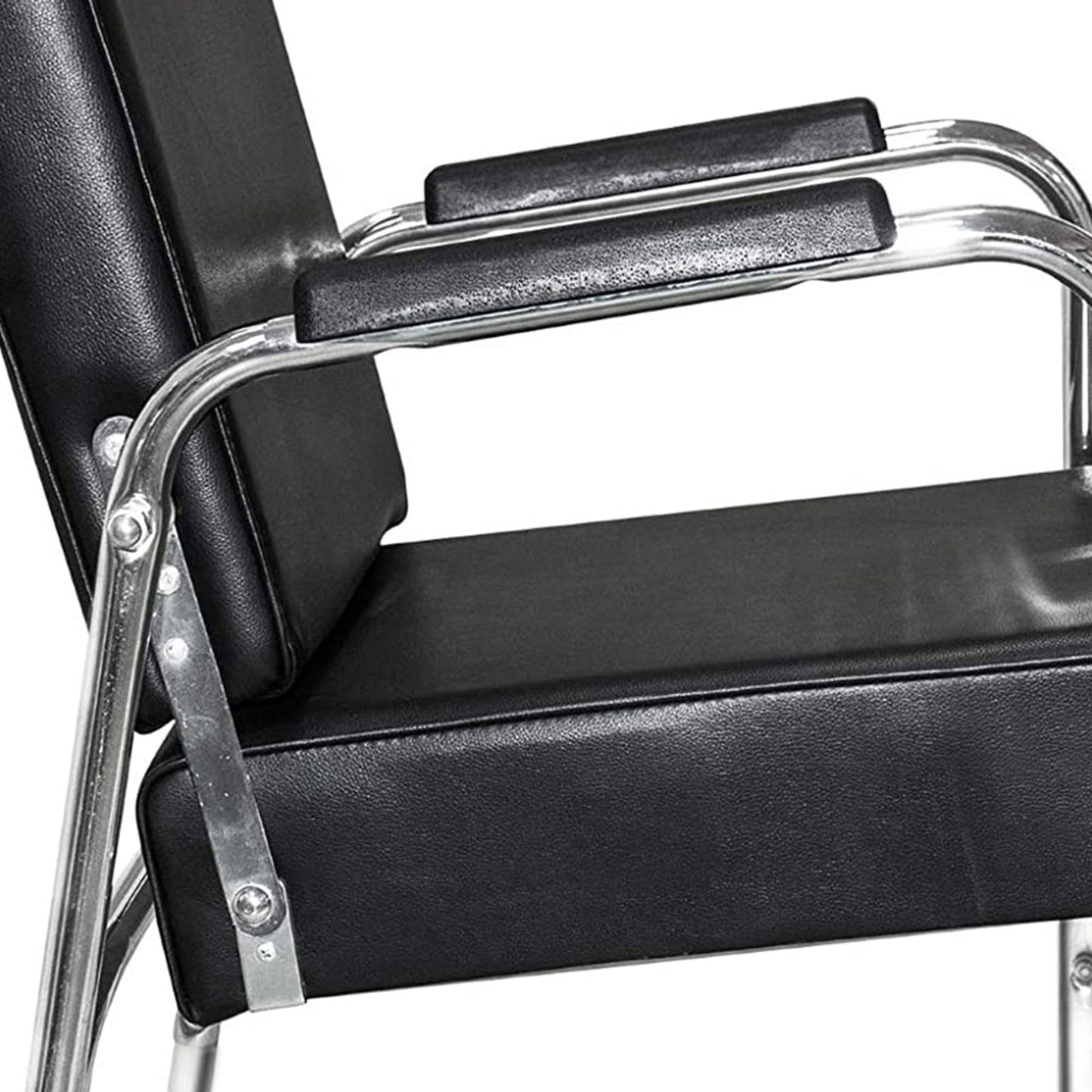 Chromium 'Ella' Professional Auto Recline Shampoo Chair [5028] by PureSana, Premium Vinyl Material, High Density Foam Cushions and Durable Steel Construction.