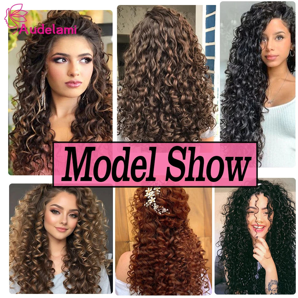 Audelami Micro Loop Hair Extensions Fusion Hair Extensions Easy Install Natural Human Hair Remy Hair Water Wave Soft Hair 50pcs