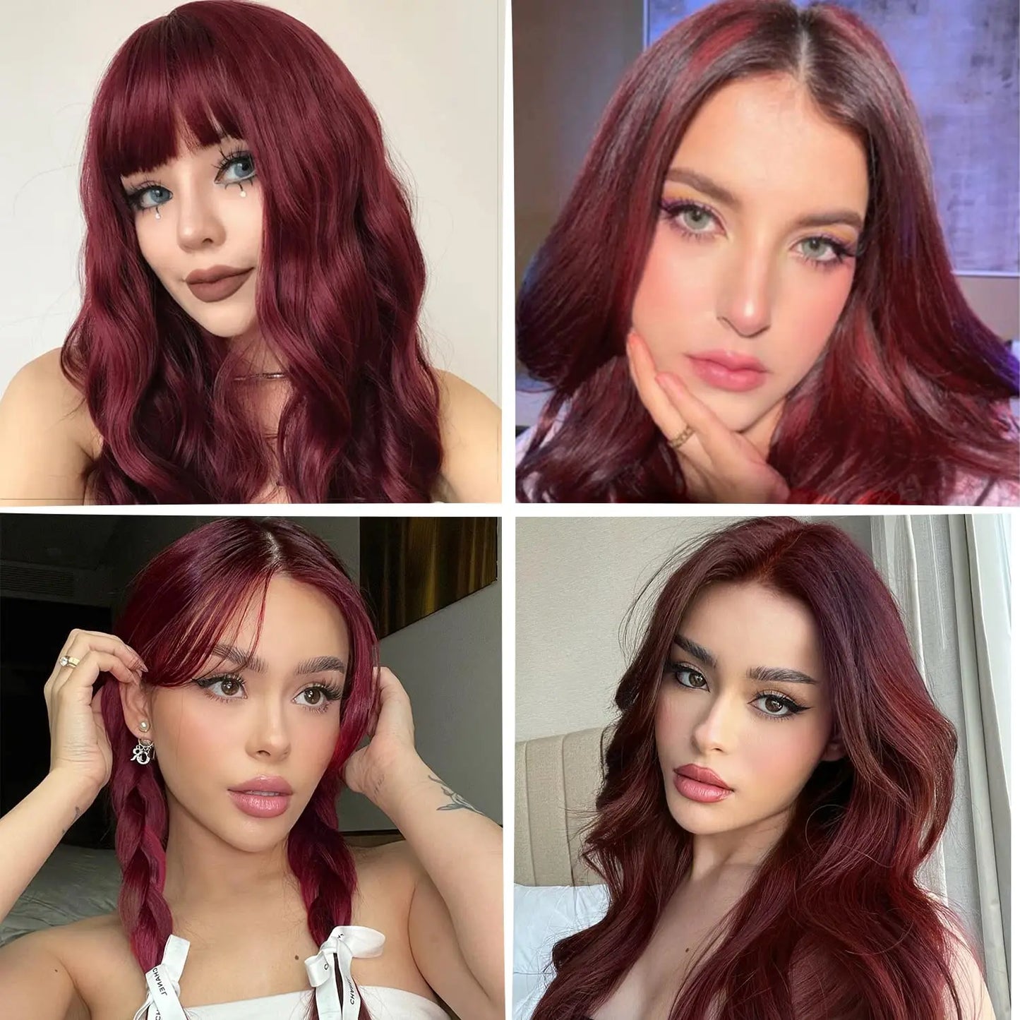 Tape in Human Hair Extensions Brazilian Hair 12-24" Invisible Seamless Burgundy Human Hair Tape in Extensions #99J 20pcs