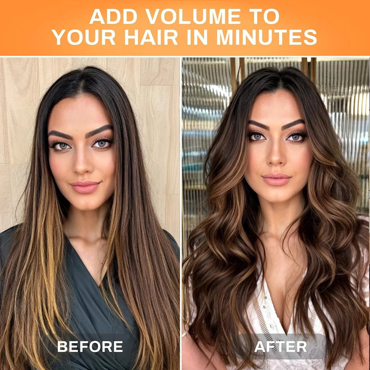 Clip in Hair Extensions Real Human Hair Chestnut Brown Mixed Blonde 7Pcs 16 Seamless Clips ins Remy Straight Clip ins Extensions