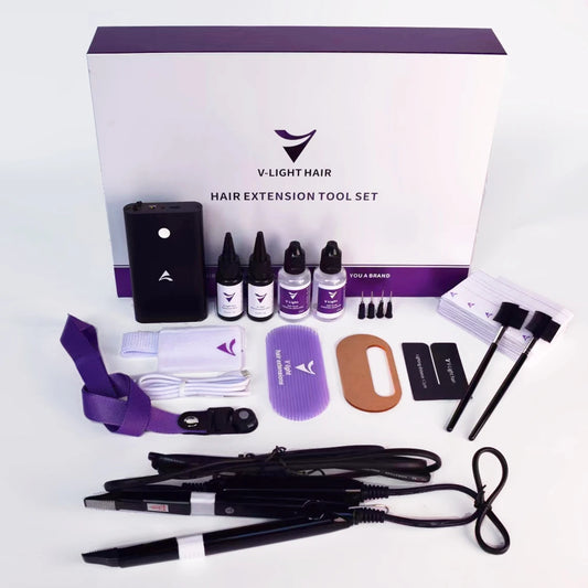 V Light Technology Hair Extension Tool for Tape Hair Pieces Easy-to-Use Connector with V Light Technology for Human Hair Extensi