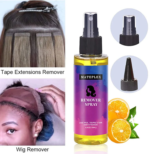 Wig Glue Remover Spray Fast Acting Tape In Hair Extensions Adhesive Remover Hair Glue Remover For Frontal Hairpiece Toupee