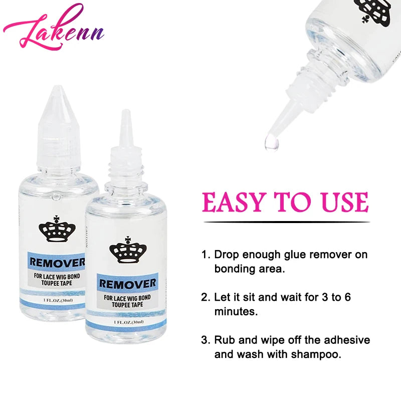 Wig Glue Remover 3 Bottles - 30Ml 1Oz Tape Hair Extension Remover Clear Adhesive Tape Liquid Glue Remover Solvent