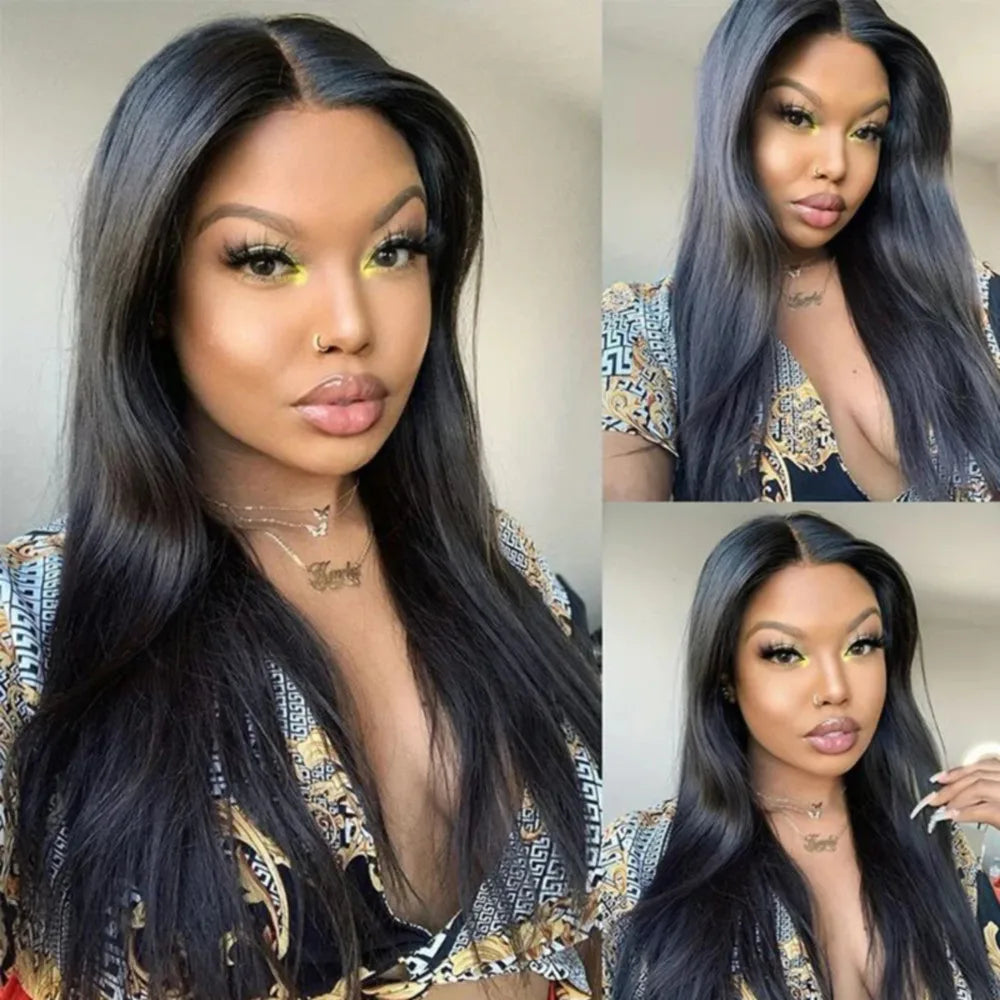 Clip In Hair Extensions Human Hair Straight Brazilian Clip Ins Seamless Human Hair Extensions Natural Black Full Head 120G/Pack